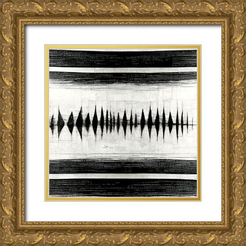 Waveform 3 Gold Ornate Wood Framed Art Print with Double Matting by Screendoor