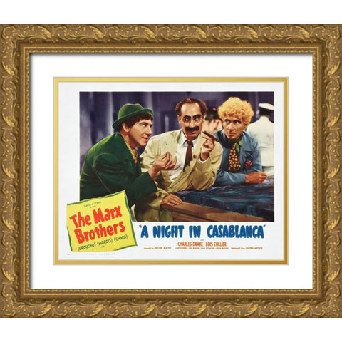 A Night in Casablanca Gold Ornate Wood Framed Art Print with Double Matting by Screendoor