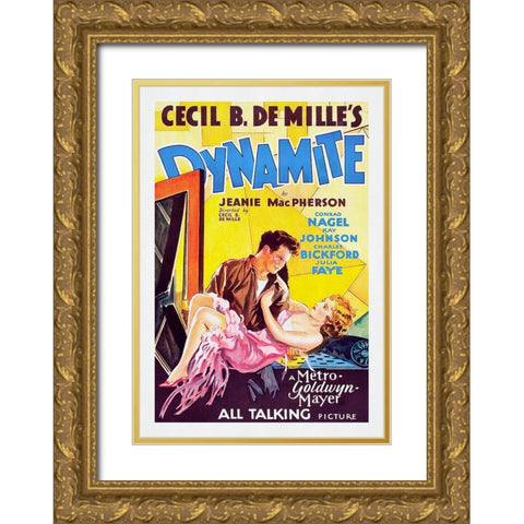 Dynamite Gold Ornate Wood Framed Art Print with Double Matting by Screendoor