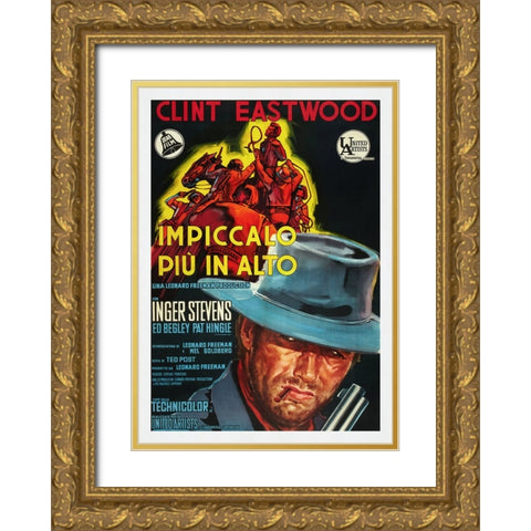 Impiccalo Piu In Alto Gold Ornate Wood Framed Art Print with Double Matting by Screendoor
