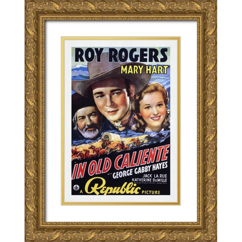 In Old Caliente Gold Ornate Wood Framed Art Print with Double Matting by Screendoor