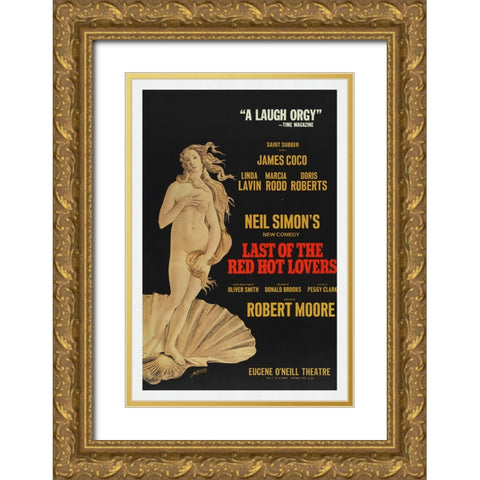 Last Of The Red Hot Lovers Gold Ornate Wood Framed Art Print with Double Matting by Screendoor