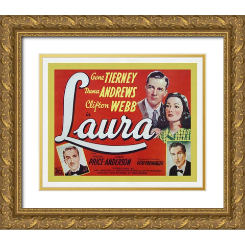 Laura 2 Gold Ornate Wood Framed Art Print with Double Matting by Screendoor