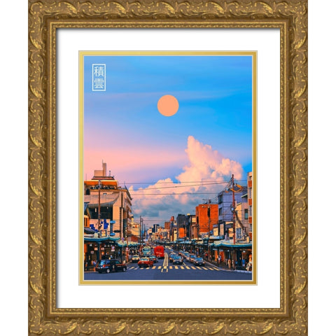 Cumulus in Japan 4 Gold Ornate Wood Framed Art Print with Double Matting by Orozco, Danner