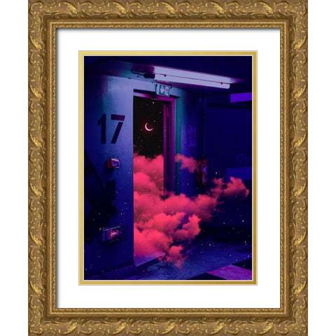 The Exit Gold Ornate Wood Framed Art Print with Double Matting by Orozco, Danner