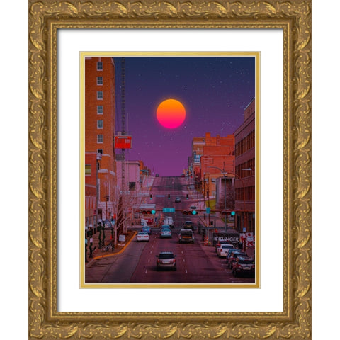 Sundown 1 Gold Ornate Wood Framed Art Print with Double Matting by Orozco, Danner