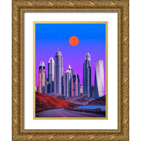 Nocturnal Paradise 2 Gold Ornate Wood Framed Art Print with Double Matting by Orozco, Danner