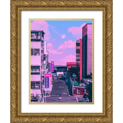 Anime Vs Reality 3 Gold Ornate Wood Framed Art Print with Double Matting by Orozco, Danner