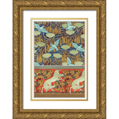 Decoration And Ornament - I Gold Ornate Wood Framed Art Print with Double Matting by CAG