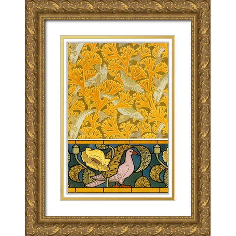 Decoration And Ornament - II Gold Ornate Wood Framed Art Print with Double Matting by CAG