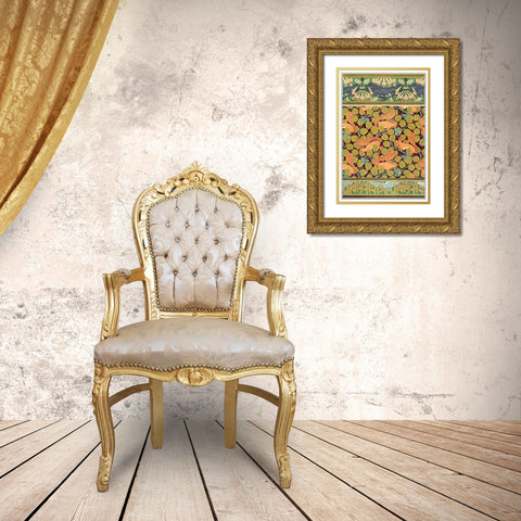Decoration And Ornament - III Gold Ornate Wood Framed Art Print with Double Matting by CAG