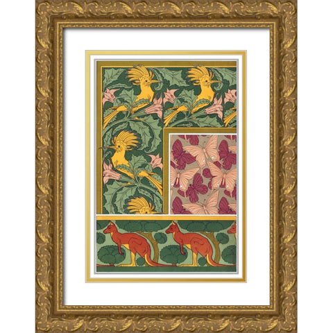 Decoration And Ornament - VI Gold Ornate Wood Framed Art Print with Double Matting by CAG