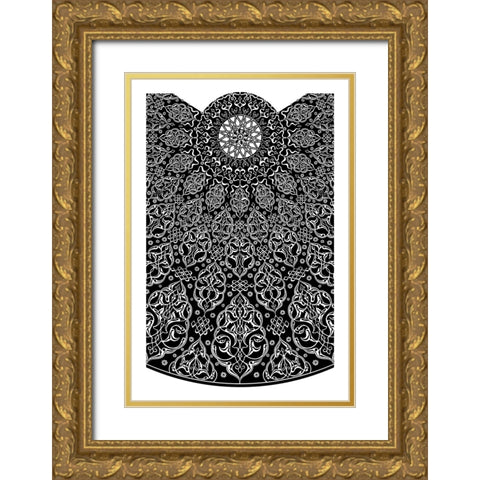 Decoration And Ornament - VII Gold Ornate Wood Framed Art Print with Double Matting by CAG