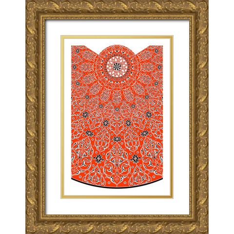 Decoration And Ornament - VIII Gold Ornate Wood Framed Art Print with Double Matting by CAG