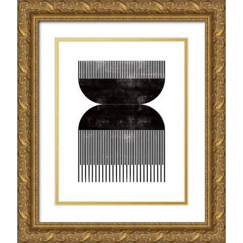Comb - I Gold Ornate Wood Framed Art Print with Double Matting by CAG