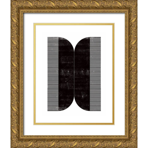 Comb - II Gold Ornate Wood Framed Art Print with Double Matting by CAG