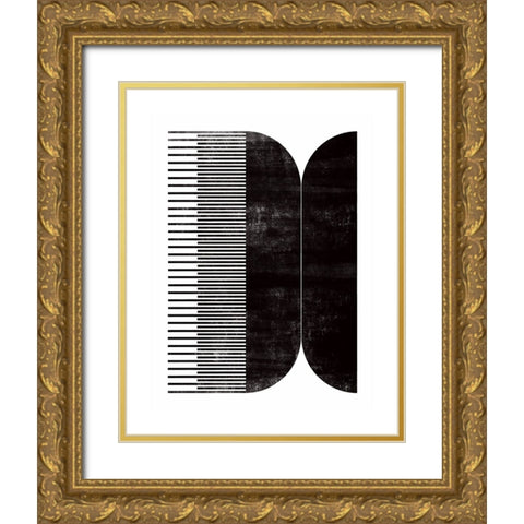 Comb - III Gold Ornate Wood Framed Art Print with Double Matting by CAG