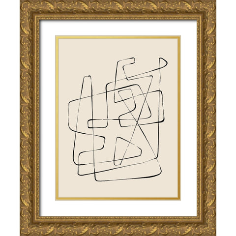 Heading Nowhere Gold Ornate Wood Framed Art Print with Double Matting by CAG