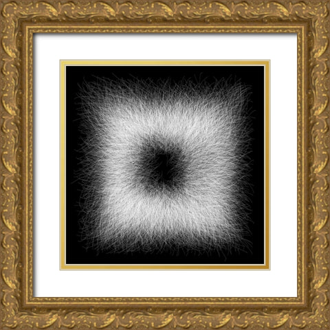 Strokes III Gold Ornate Wood Framed Art Print with Double Matting by Sina