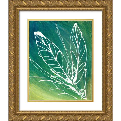 Leaf Void I Gold Ornate Wood Framed Art Print with Double Matting by Adkin, Arielle