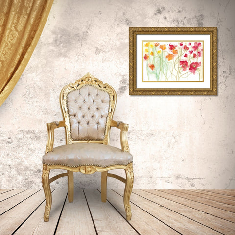 Spring Garden II Gold Ornate Wood Framed Art Print with Double Matting by Adkin, Arielle