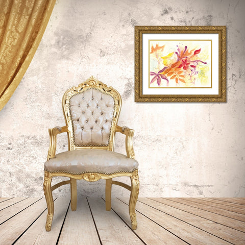 Spring Garden X Gold Ornate Wood Framed Art Print with Double Matting by Adkin, Arielle