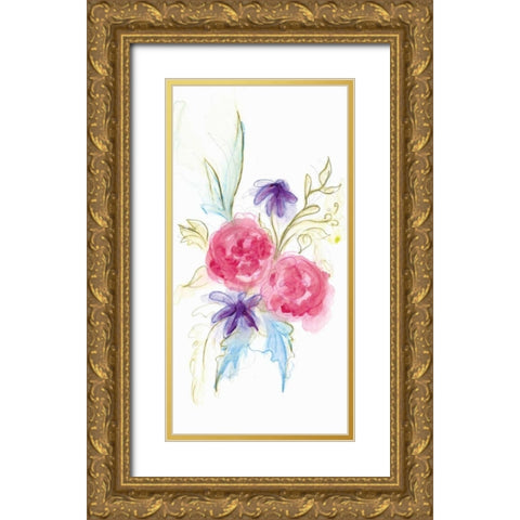 Spring Garden XII Gold Ornate Wood Framed Art Print with Double Matting by Adkin, Arielle