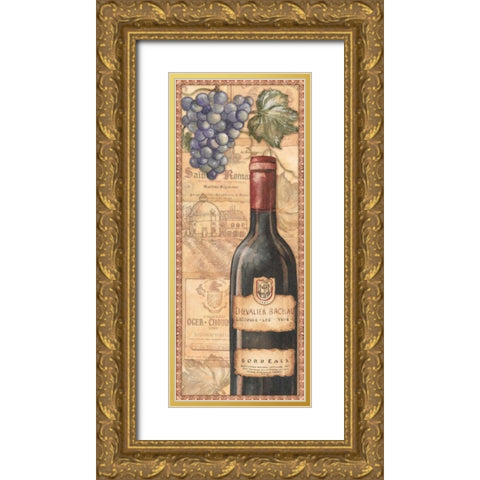 Vineyards - Red Gold Ornate Wood Framed Art Print with Double Matting by Audrey, Charlene