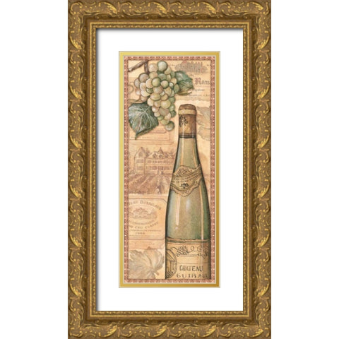 Vineyards - White Gold Ornate Wood Framed Art Print with Double Matting by Audrey, Charlene