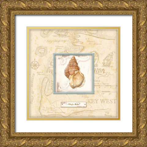 Sea Treasure I Gold Ornate Wood Framed Art Print with Double Matting by Audrey, Charlene