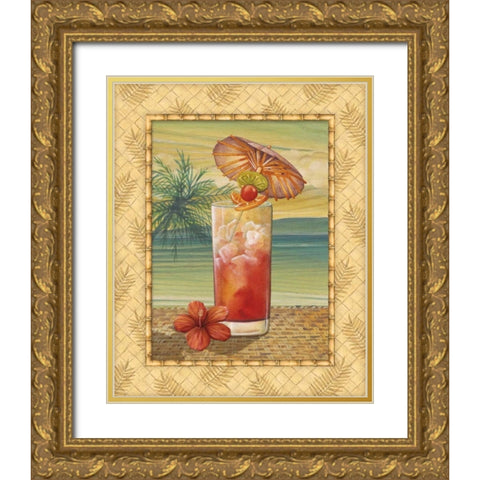 Island Nectar III Gold Ornate Wood Framed Art Print with Double Matting by Audrey, Charlene
