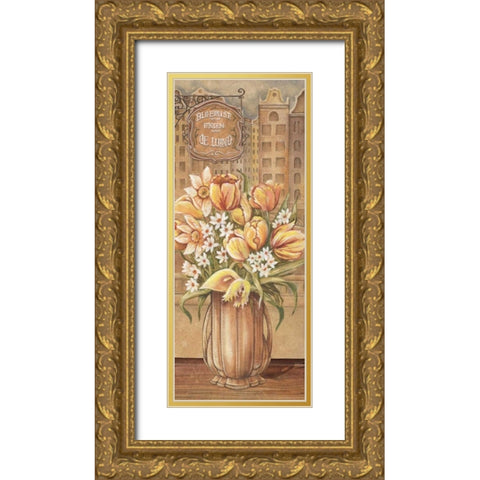 Bouquet from Holland Gold Ornate Wood Framed Art Print with Double Matting by Audrey, Charlene