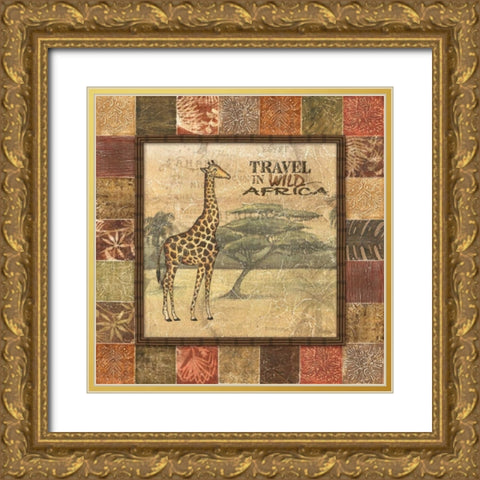Safari I Gold Ornate Wood Framed Art Print with Double Matting by Audrey, Charlene