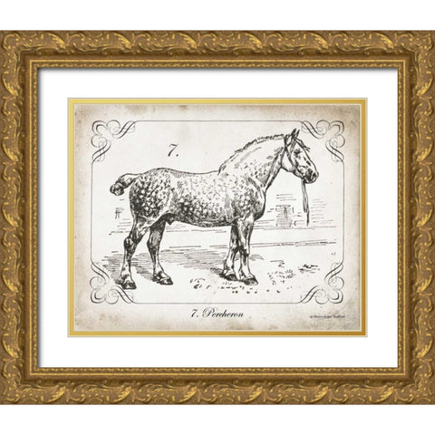 Farm Horse I Gold Ornate Wood Framed Art Print with Double Matting by Babbitt, Gwendolyn