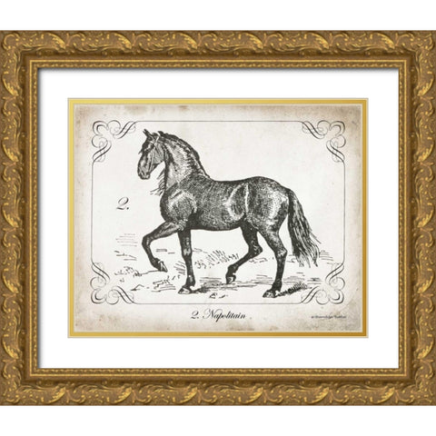 Farm Horse II Gold Ornate Wood Framed Art Print with Double Matting by Babbitt, Gwendolyn
