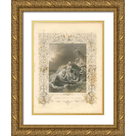 Faith Engraving II Gold Ornate Wood Framed Art Print with Double Matting by Babbitt, Gwendolyn