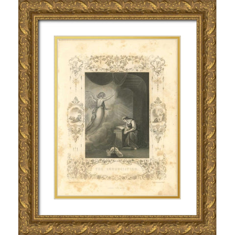 Faith Engraving VI Gold Ornate Wood Framed Art Print with Double Matting by Babbitt, Gwendolyn