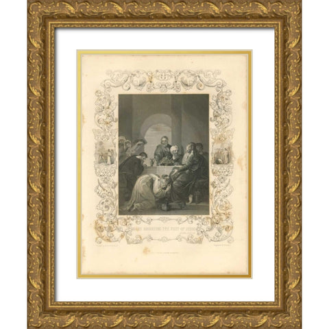 Faith Engraving VII Gold Ornate Wood Framed Art Print with Double Matting by Babbitt, Gwendolyn