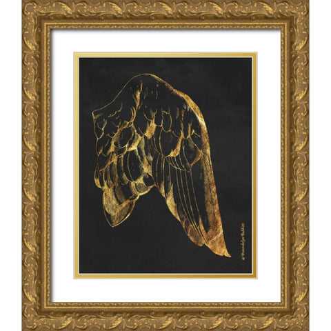 Gold Wing II Gold Ornate Wood Framed Art Print with Double Matting by Babbitt, Gwendolyn