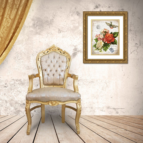 French Botanical I Gold Ornate Wood Framed Art Print with Double Matting by Babbitt, Gwendolyn