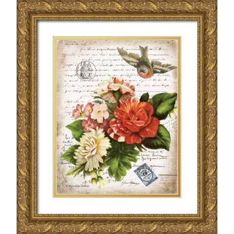 French Botanical I Gold Ornate Wood Framed Art Print with Double Matting by Babbitt, Gwendolyn