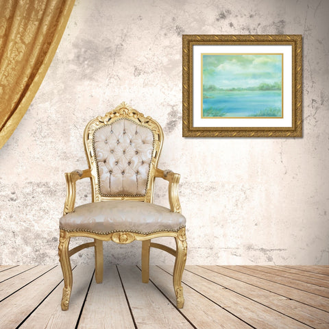 Marsh Gold Ornate Wood Framed Art Print with Double Matting by Babbitt, Gwendolyn