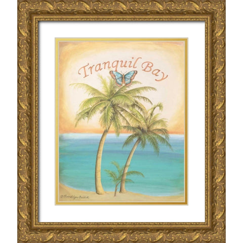 Tranquil Bay Gold Ornate Wood Framed Art Print with Double Matting by Babbitt, Gwendolyn