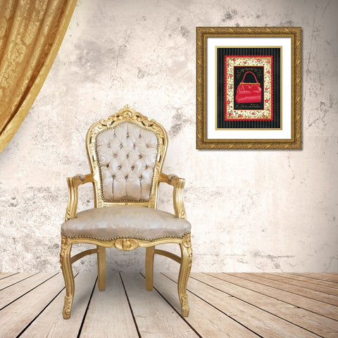Dressed in Red II Gold Ornate Wood Framed Art Print with Double Matting by Babbitt, Gwendolyn
