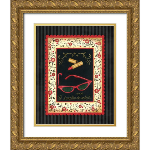 Dressed in Red IV Gold Ornate Wood Framed Art Print with Double Matting by Babbitt, Gwendolyn