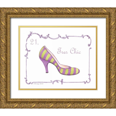 French Fashion I Gold Ornate Wood Framed Art Print with Double Matting by Babbitt, Gwendolyn