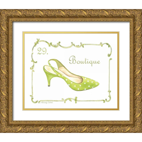 French Fashion III Gold Ornate Wood Framed Art Print with Double Matting by Babbitt, Gwendolyn