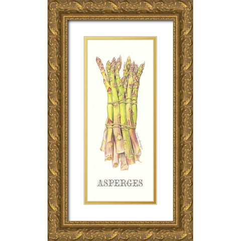 Asperges Gold Ornate Wood Framed Art Print with Double Matting by Babbitt, Gwendolyn