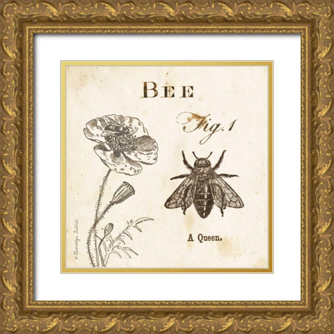 Bee Fig 1 Gold Ornate Wood Framed Art Print with Double Matting by Babbitt, Gwendolyn