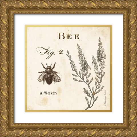 Bee Fig 2 Gold Ornate Wood Framed Art Print with Double Matting by Babbitt, Gwendolyn